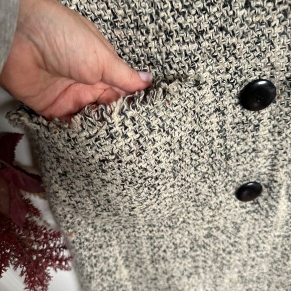 ANNE KLEIN wool blend long swing coat - 8 - Picture 4 of 5